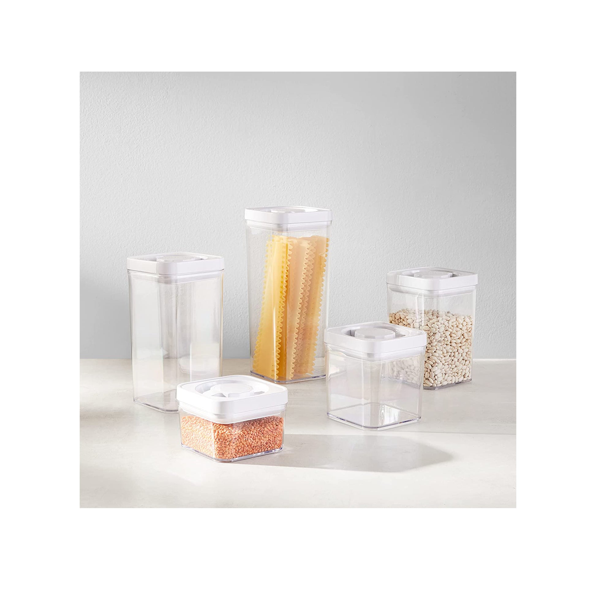 Amazon Basics Lebensmittelbehälter, rechteckig, luftdicht, Aufbewahrung, BPA-frei Kunststoff, 10 Stück