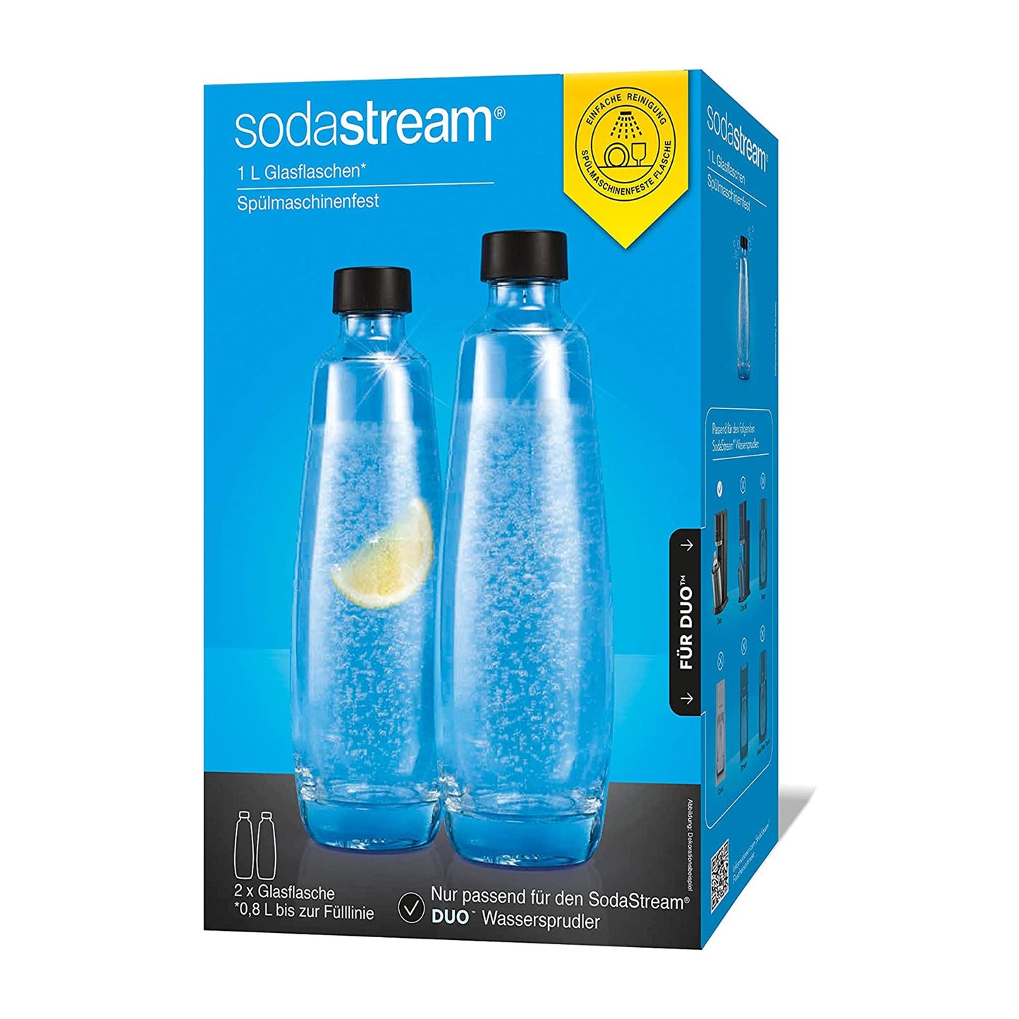 SodaStream Doppelpack 1L Glasflaschen