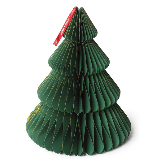 Faltbarer Weihnachtsbaum aus Papier, Durchmesser 28 cm, grün