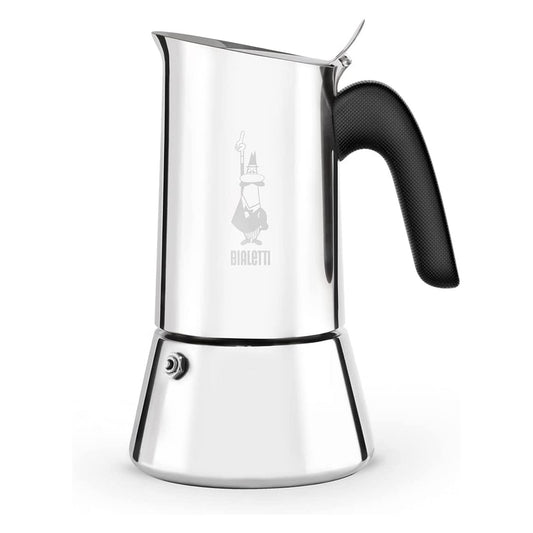 Bialetti - New Venus Induction - Edelstahl Herd Espresso-Kaffeemaschine - 4 Tassen (170ml),